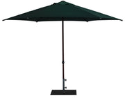 Ombrellone da Giardino Ø3 m Palo Ø38 mm in Alluminio Effetto Legno Tessuto Poliestere Trend Wood Verde