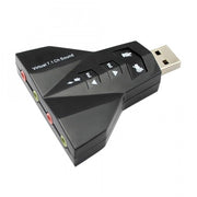 Trade Shop - Adattatore Usb Scheda Audio Esterna 3d 7.1 Usb X Notebook Pc Sound Home Theatre -