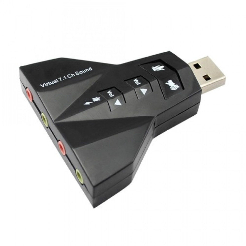 Trade Shop - Adattatore Usb Scheda Audio Esterna 3d 7.1 Usb X Notebook Pc Sound Home Theatre -