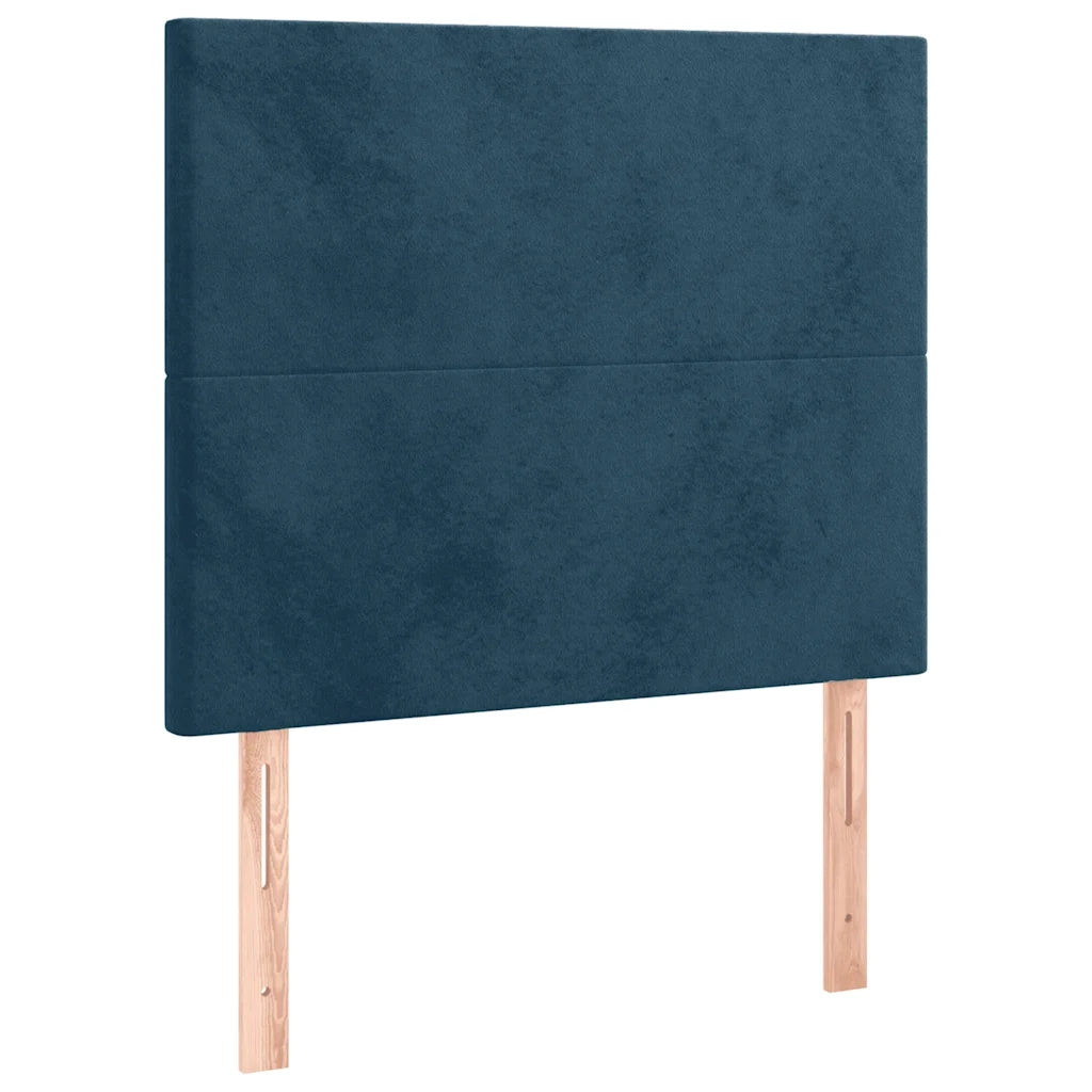 Giroletto a Molle con Materasso Blu Scuro 100x200 cm in Velluto 3137711