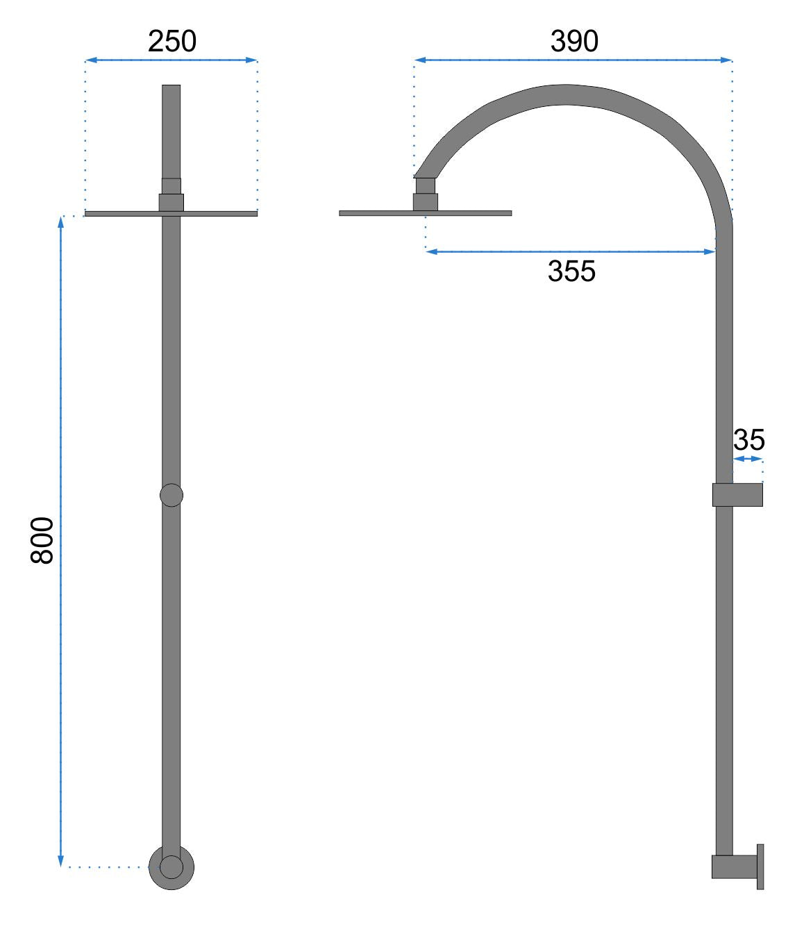 Set Doccia Rea Lugano Black + Box