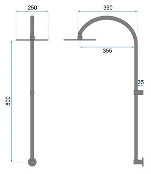 Set Doccia Rea Lugano Black + Box