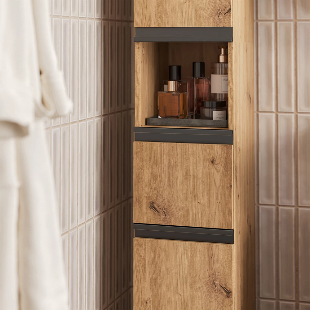 Vicco Armadio per il bagno Artigiano 30 x 181 cm con 2 porte
