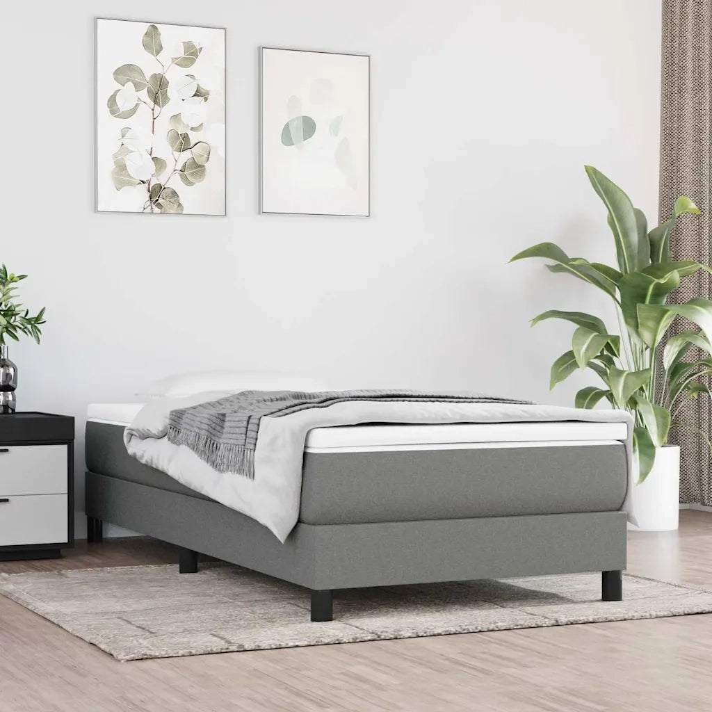 Materasso a Molle per Bambini-Materasso per letto Grigio Scuro 80x160 cm in Tessuto