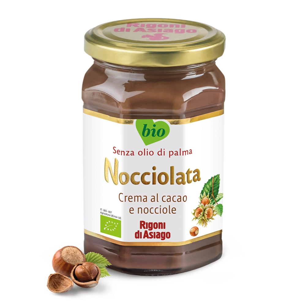 Rigoni di asiago nocciolata bio crema al cacao e nocciole vasetto 270 grammi