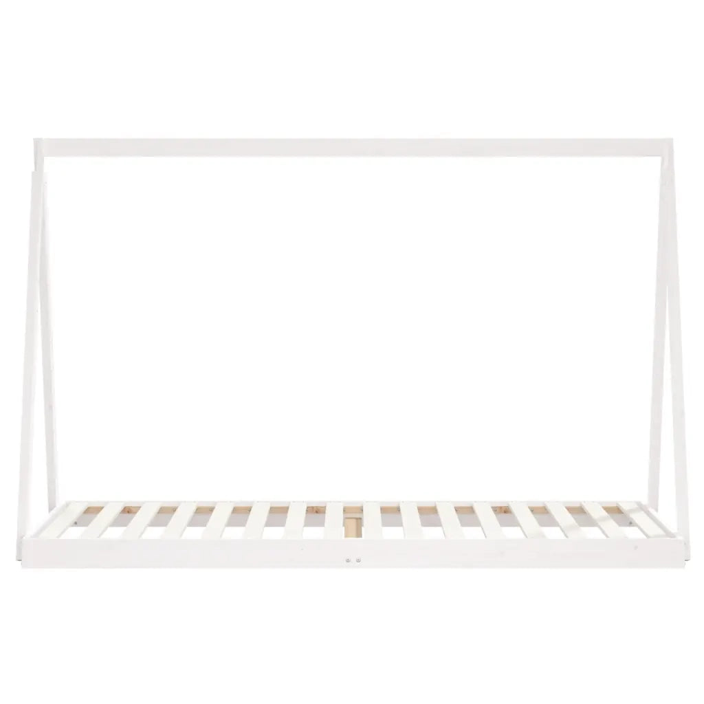 Giroletto per Bambini Bianco 80x200cm in Legno Massello di Pino 834535