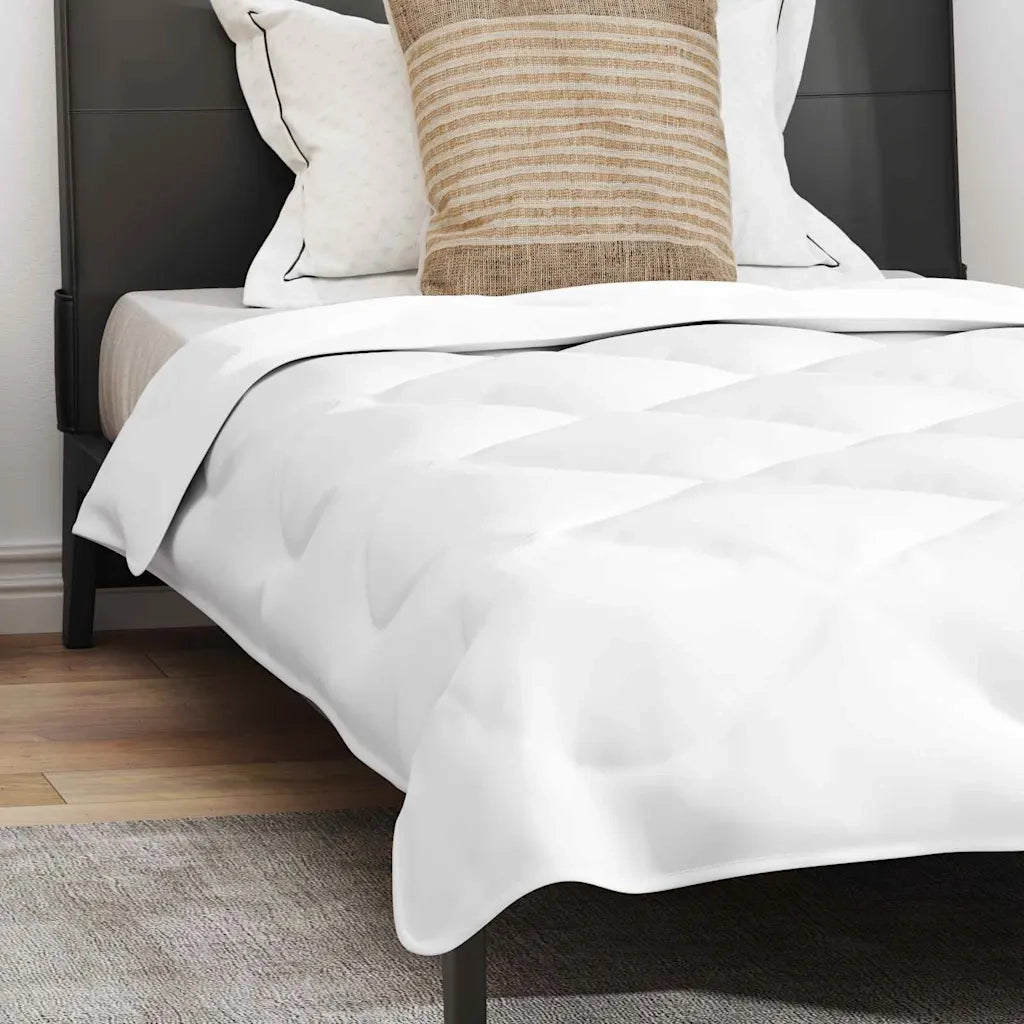 Set Coperta Invernale 2 pcs Bianco 155 x 220 cm Microfibra