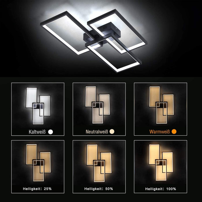 ZMH Lampada da soffitto plafoniera LED metallo design moderno