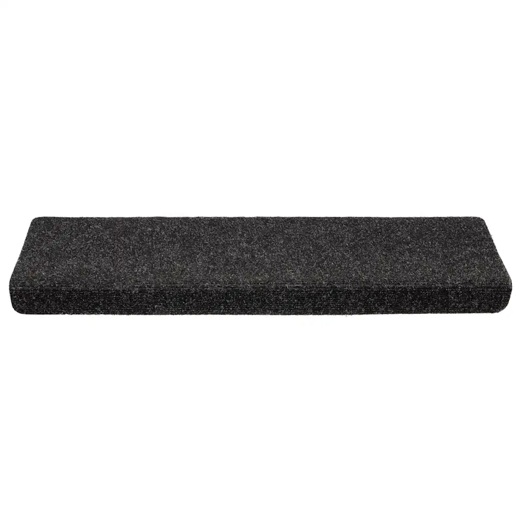 vidaXL Tappetini per scale autoadesivi 20 pz 65x21x4 cm neri bordo rettangolare