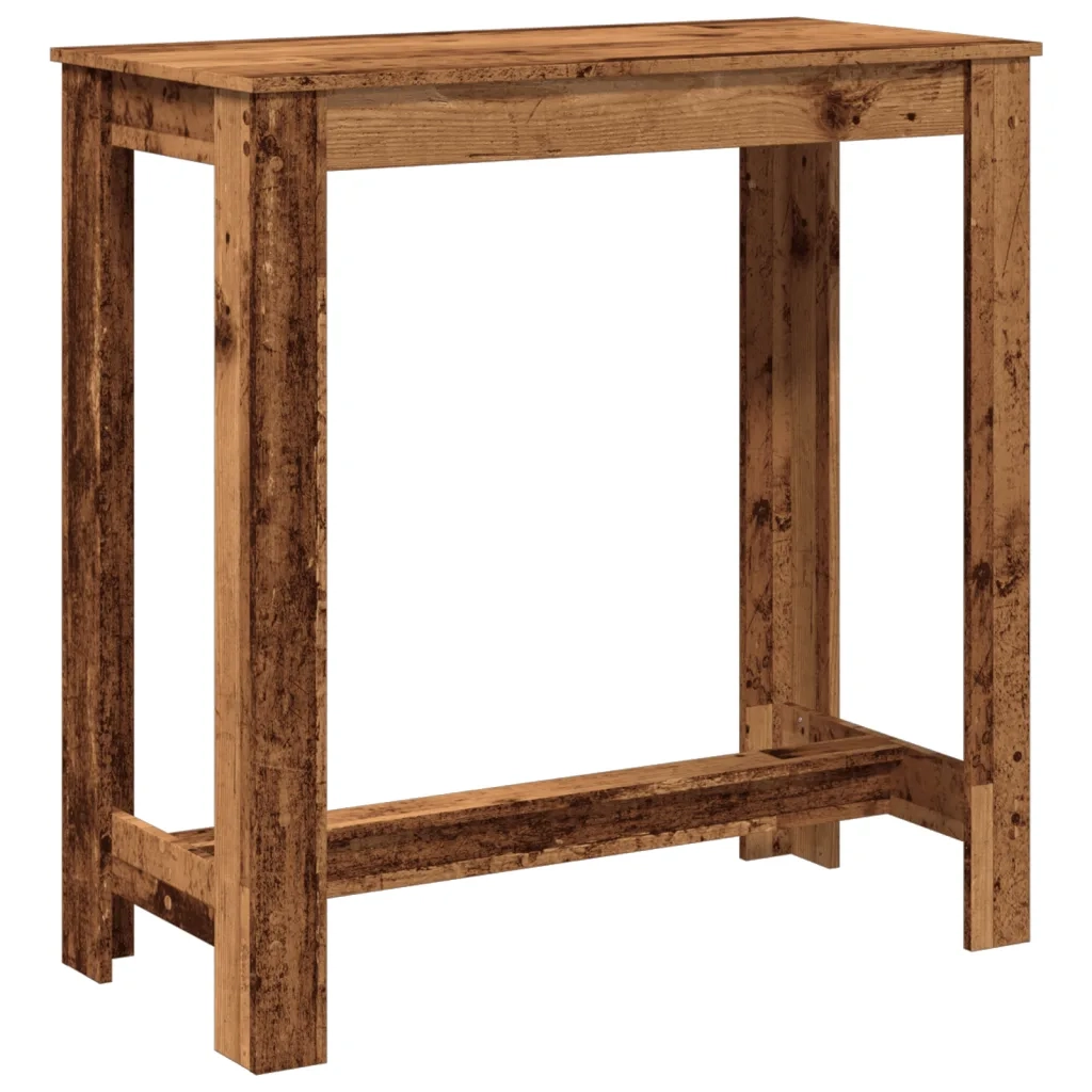 Tavolo da Bar Legno Antico 102x50x103,5 cm in Legno Multistrato