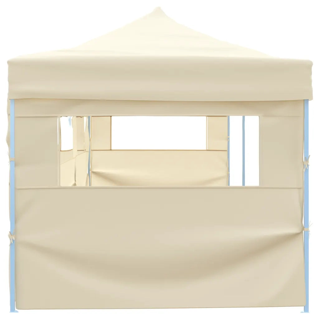 Tenda Pieghevole Pop-Up con 5 Pareti Laterali-Tenda Gazebo 3x9 m Crema