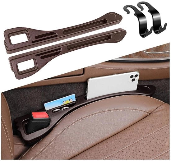 Doppio zoccolo per auto 2 pezzi - riempimento per cuscino auto - striscia di riempimento inespirabile - organizzatore di riempimento auto - materiale PU-elastomero - 42 x 7,8 x 3,5 cm - riempitore auto
