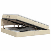 Letto con contenitore e materasso Crema 200 x 200 cm 3458647