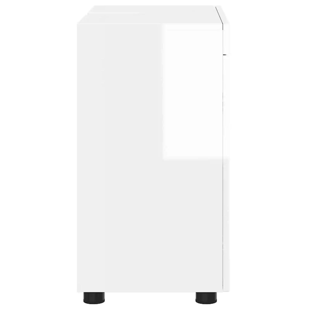Set di Armadi da Bagno | Armadio da bagno TULUM Bianco Lucido 60 x 34 x 63 cm