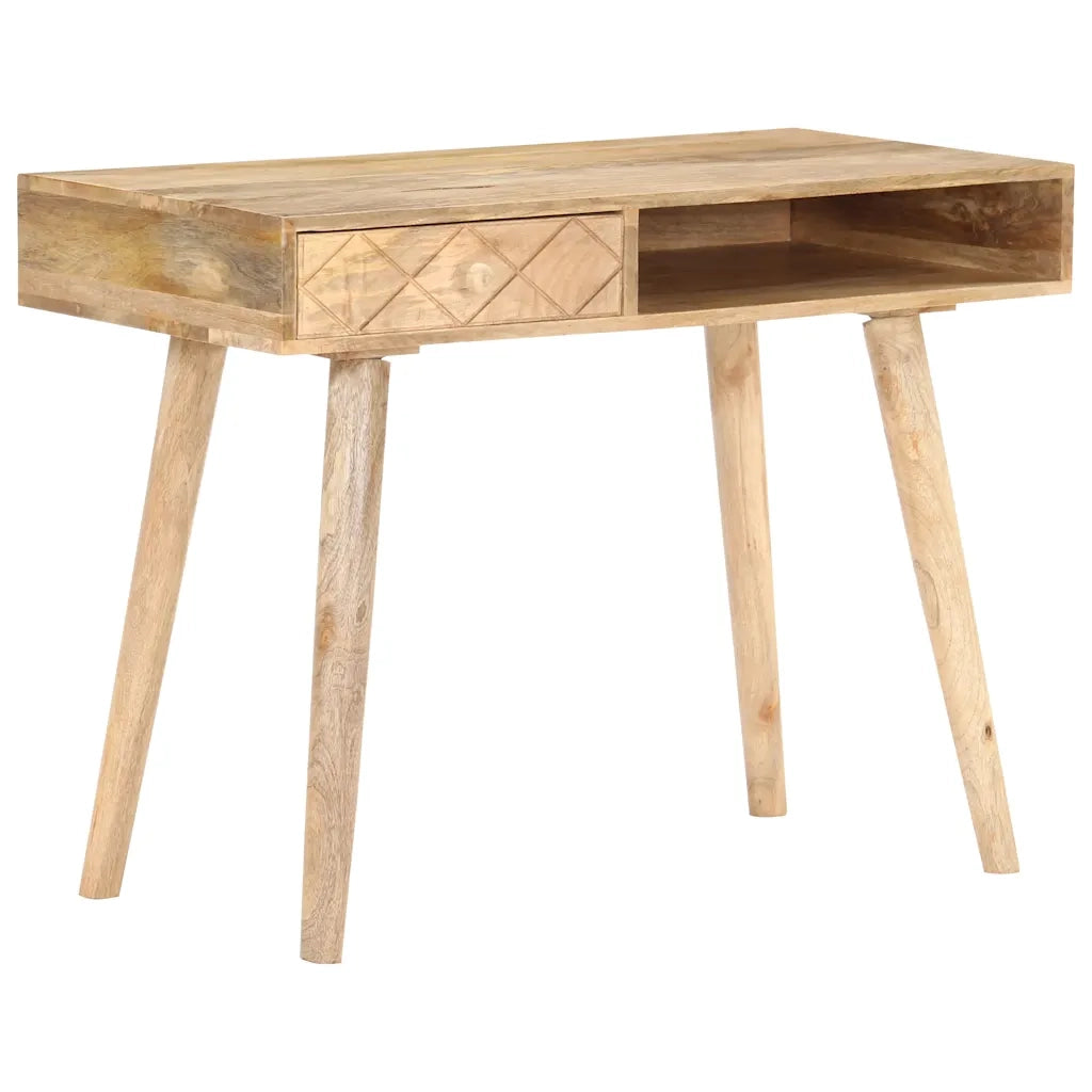 Tavolino da Trucco-Toeletta 100x50x76 cm in Legno Massello di Mango