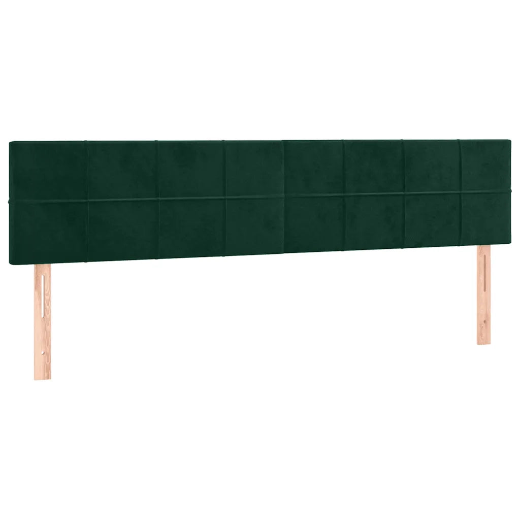 Testiera a LED Verde Scuro 160x5x78/88 cm in Velluto 3121669