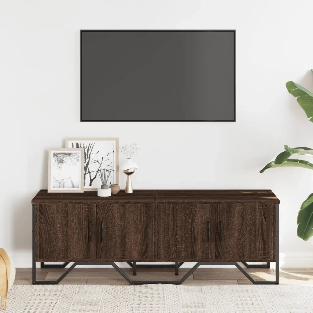 vidaXL Mobile Porta TV Rovere Marrone 122x34x41cm in Legno Multistrato
