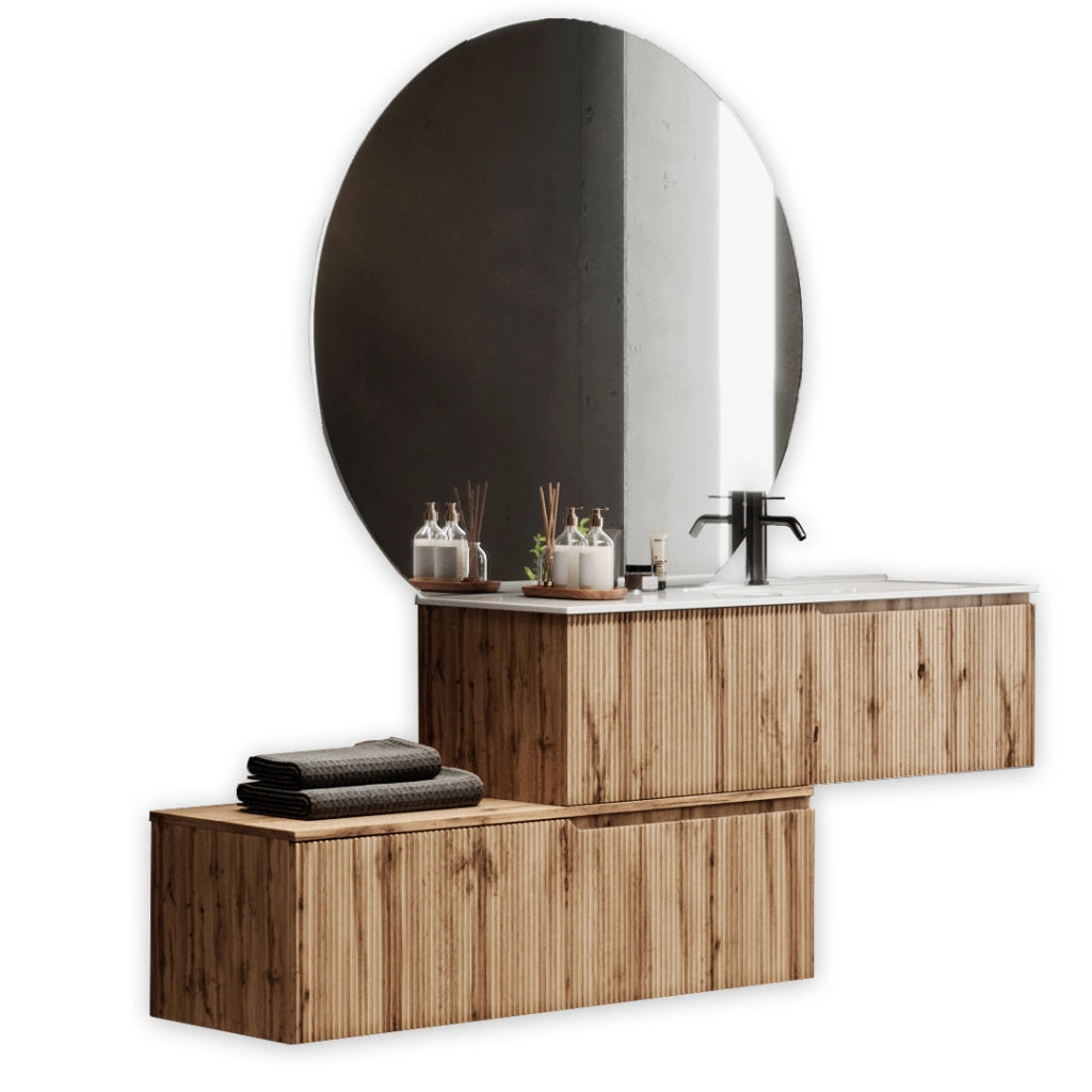 Composizione vasca DX 4 pezzi VENERE quercia