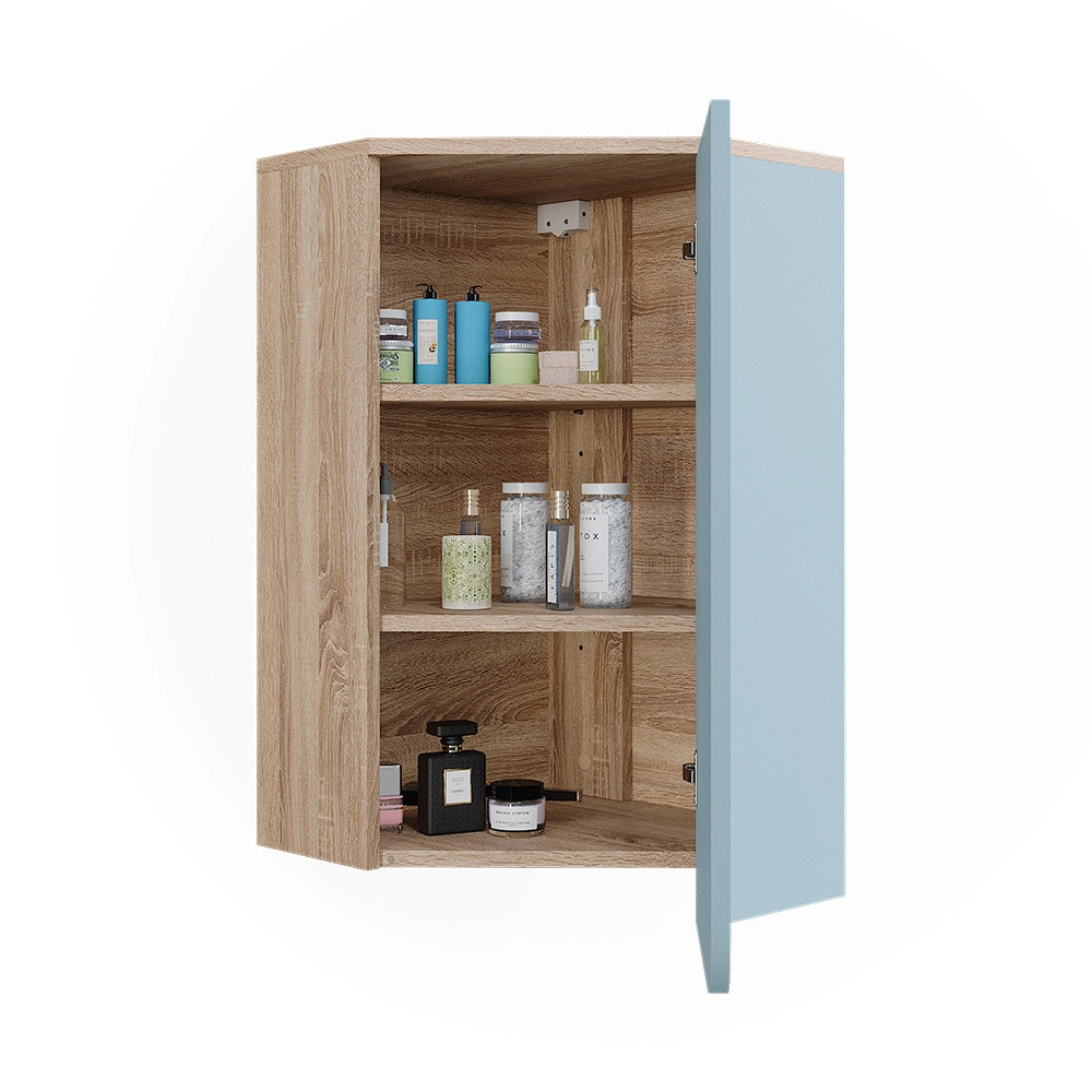 Vicco Mobile da bagno Grigio-blu 42.4 x 75 cm con porta e vani aperti