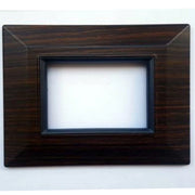 Trade Shop - Placca Placchetta Placchette Compatibili Per Serie Axolute Bticino Colorate Sq - Legno Scuro -7 Fori     -