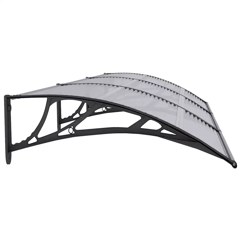 Tettoia per Porta Nero e Trasparente 300x75 cm in Policarbonato CFW7378963