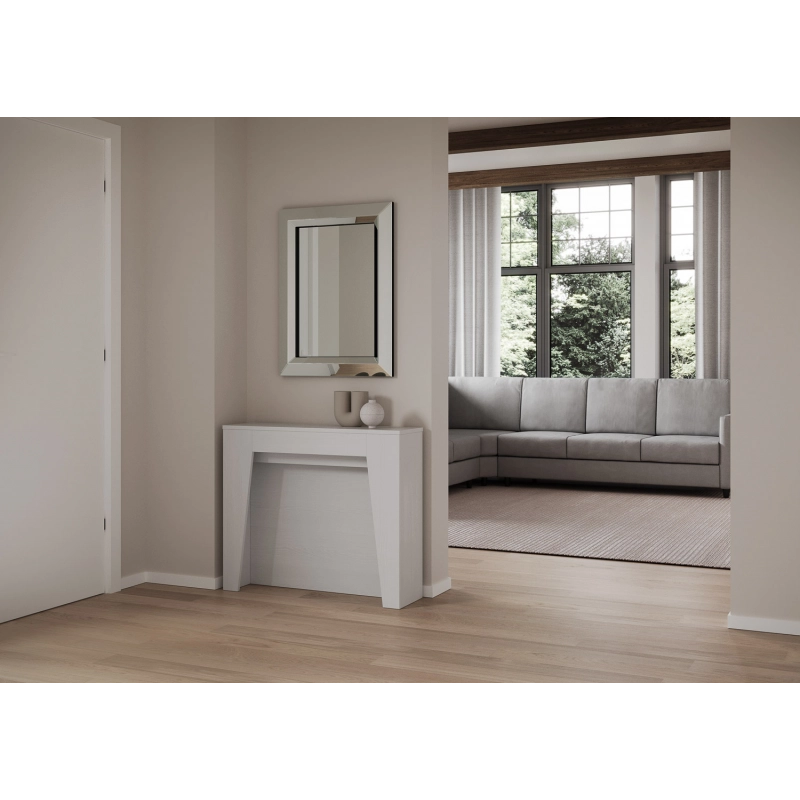 Consolle allungabile 90x25/211 cm Anea - Bianco Frassino