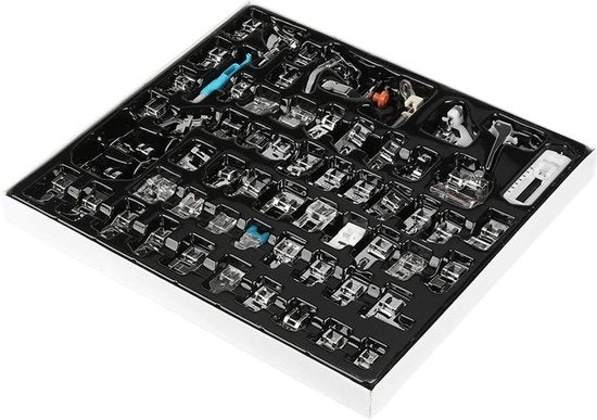 Set di Punte per Tessuto da 62 Pezzi - Accessori per Macchina da Cucire Multifunzione - Metallo - Duraturo - Adatto per la maggior parte dei marchi
