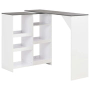 Tavolo alto da bar/bistrot con ripiano rimovibile bianco 138 cm 0902047