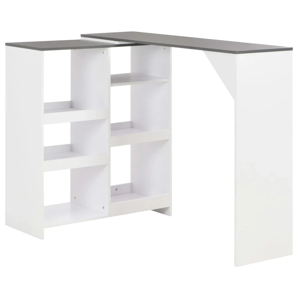 Tavolo alto da bar/bistrot con ripiano rimovibile bianco 138 cm 0902047