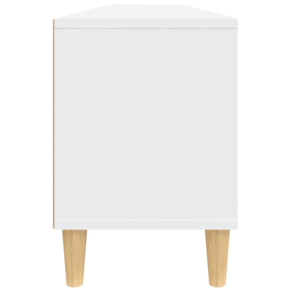 Mobile TV multimediale mensola TV credenza TV per sala da pranzo soggiorno camera da letto 150 x 30 x 44,5 cm legno ingegnerizzato bianco 02_0025965