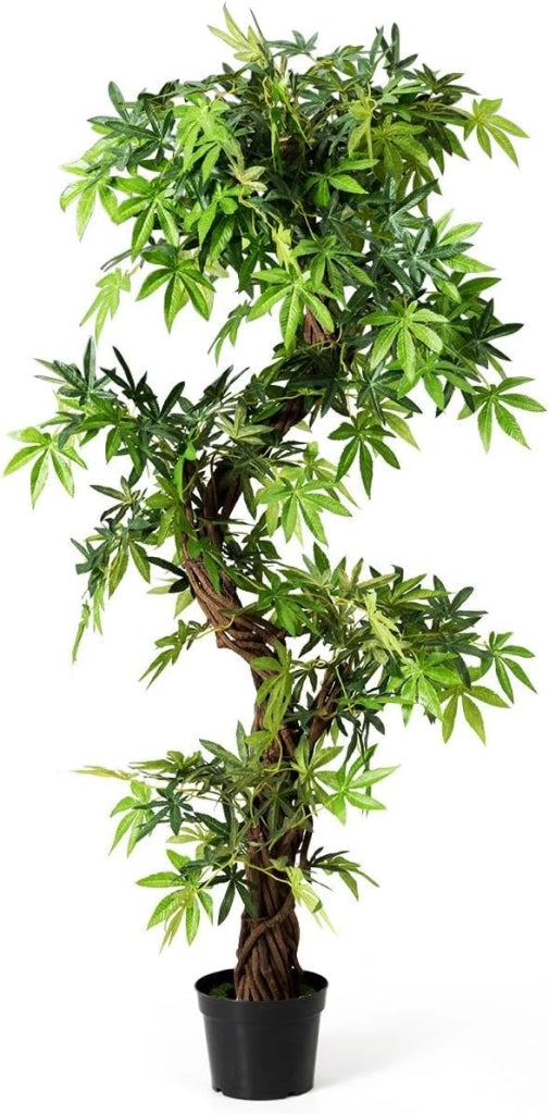 Pianta artificiale 160 cm, piante decorative a forma di S, piante da interno in vaso, albero artificiale come drago, per casa e ufficio