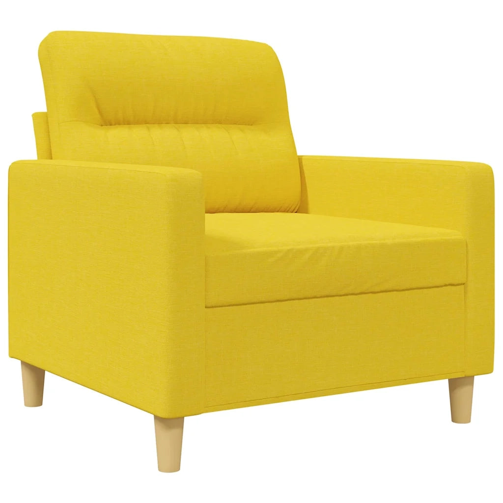 Poltrona-Divano Sedia Giallo Chiaro 60 cm in Tessuto 603477
