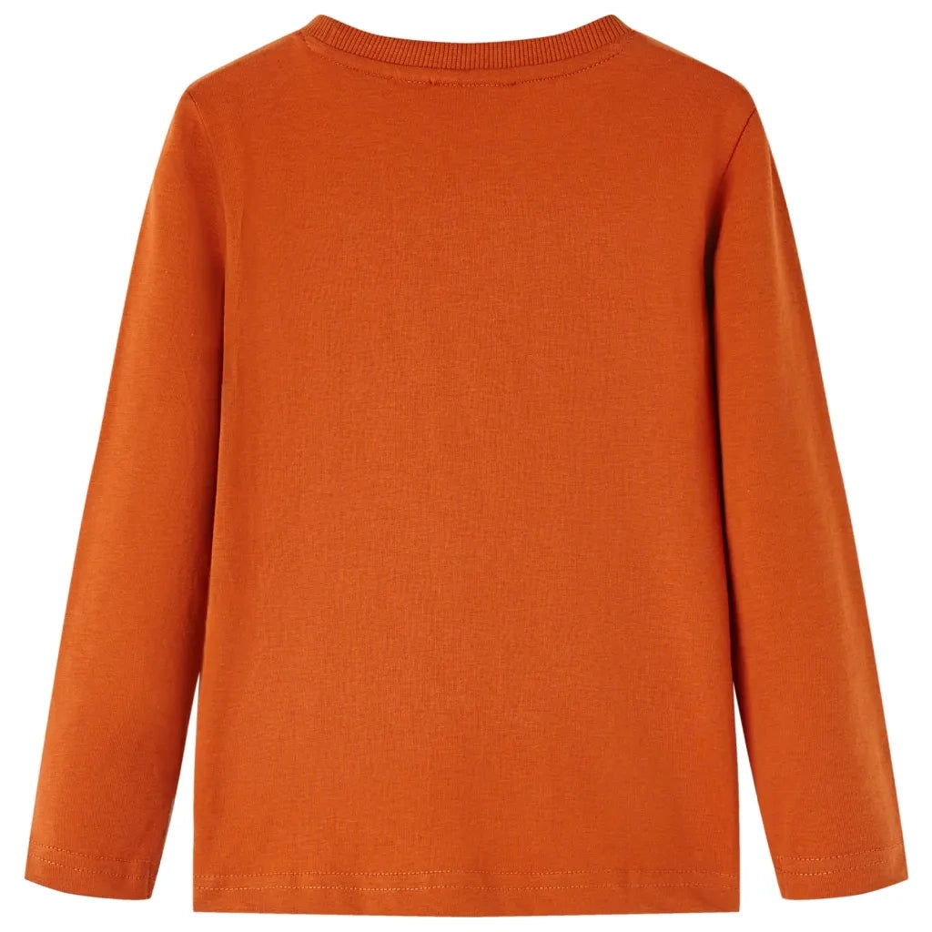 Maglietta da Bambino Maniche Lunghe Ruggine Chiaro 104 13155