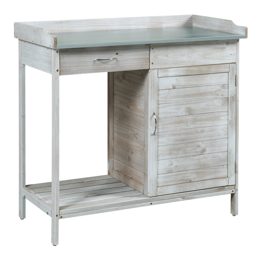 Tavolo da rinvaso 98 x 48 x 94 cm abete grigio 03_0011045