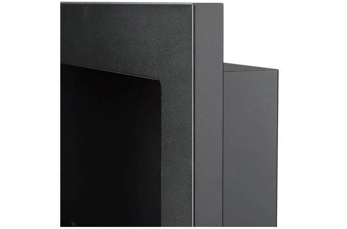 Camino a Bioetanolo da Parete 65x12x40 cm in Acciaio Inox Nero
