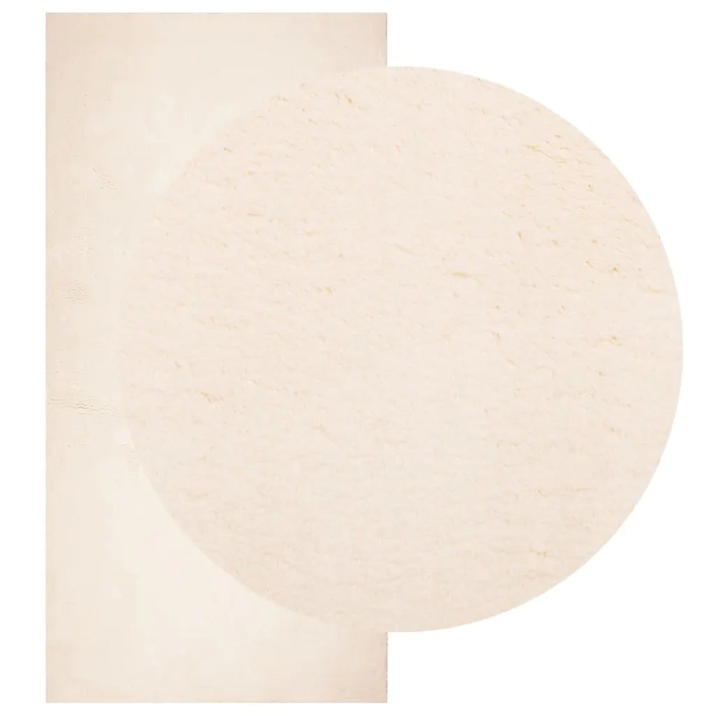 Tappeto a Pelo Corto HUARTE Morbido e Lavabile Beige 100x200 cmcod mxl 85964