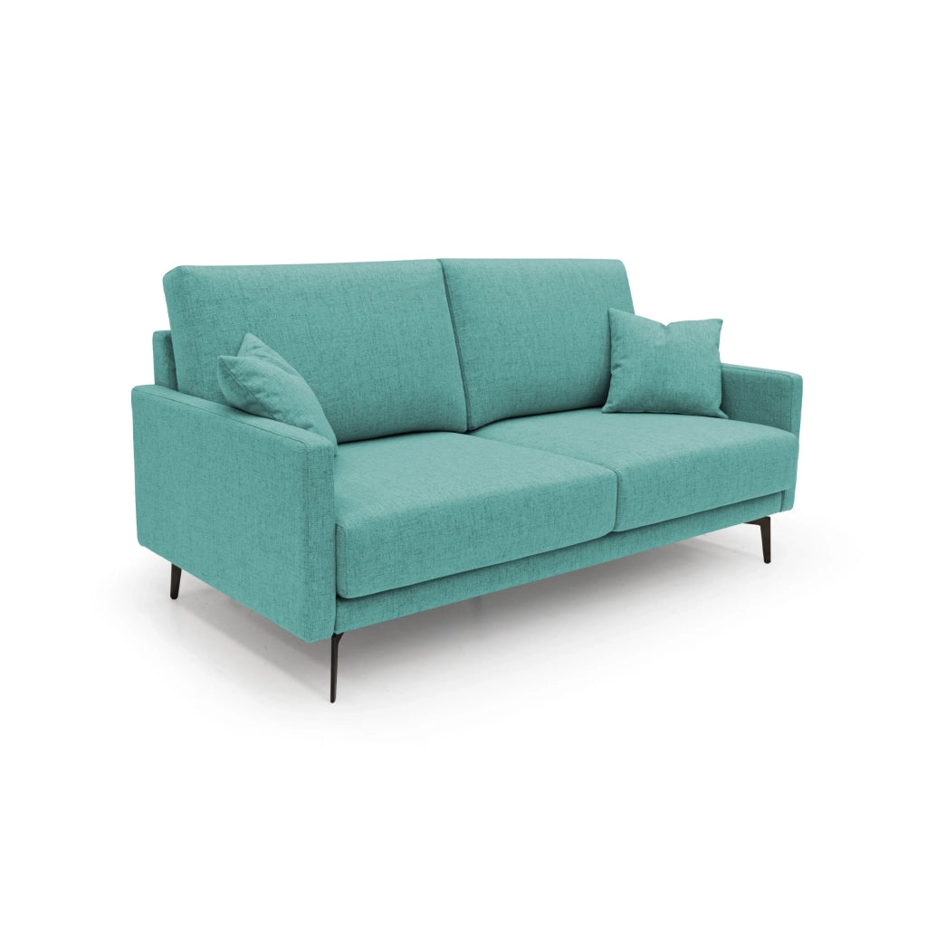 Saturno Divano moderno in tessuto morbido impermeabile T03 140 cm verde acqua