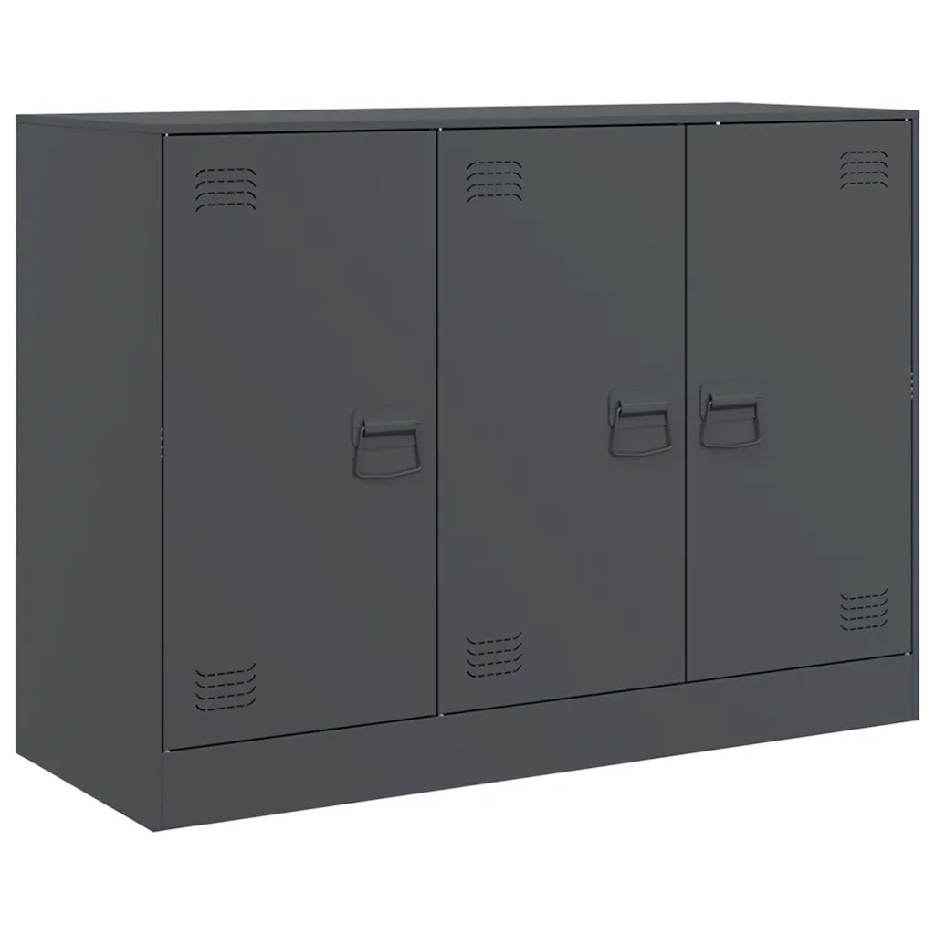 Credenza | Madia | Buffet da pranzo | Armadio da pranzo Antracite 99x39x73 cm in Acciaio
