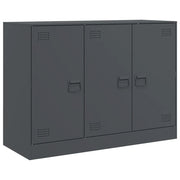 Credenza | Madia | Buffet da pranzo | Armadio da pranzo Antracite 99x39x73 cm in Acciaio