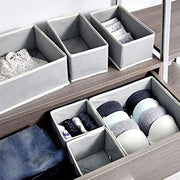 Organizzatore di carico 6-delig, contenitore pieghevole in tessuto per abbigliamento, reggiseni, sottovesti e calze