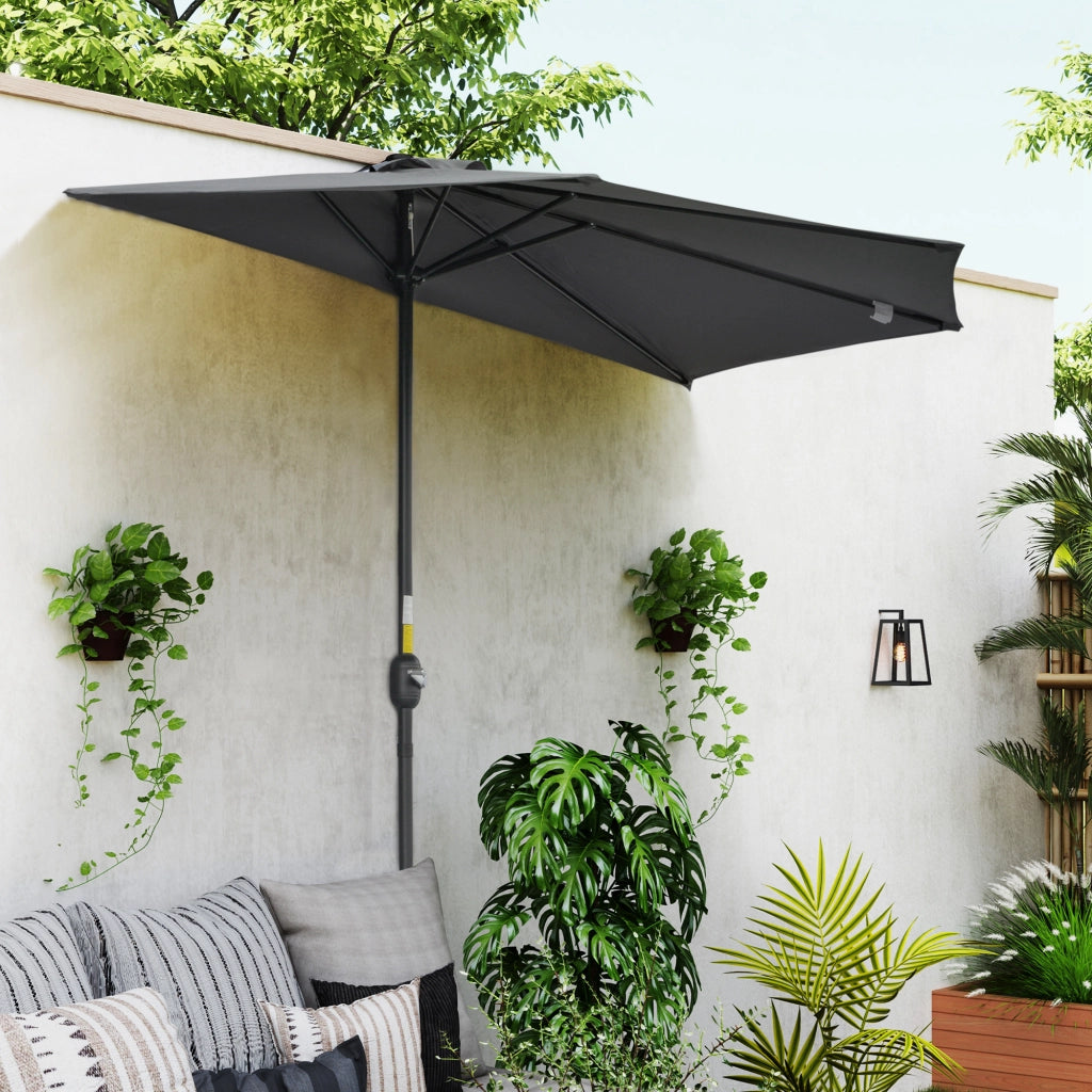 Ombrellone da balcone Demi ¨C zephmum ¨C grigio metallo 293x150x249 cm