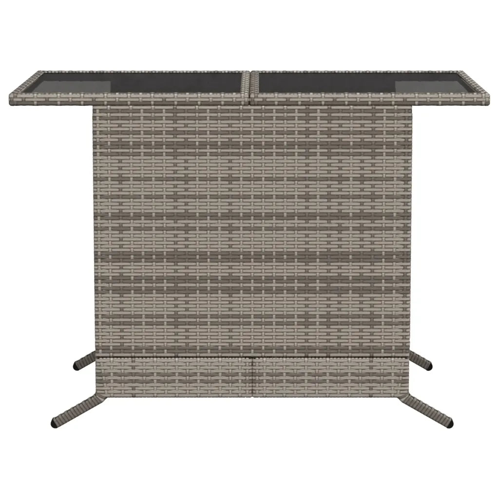 Set da Bistr¨° 3 pz | Set Salotto da Giardino con Cuscini Grigio in Polyrattan