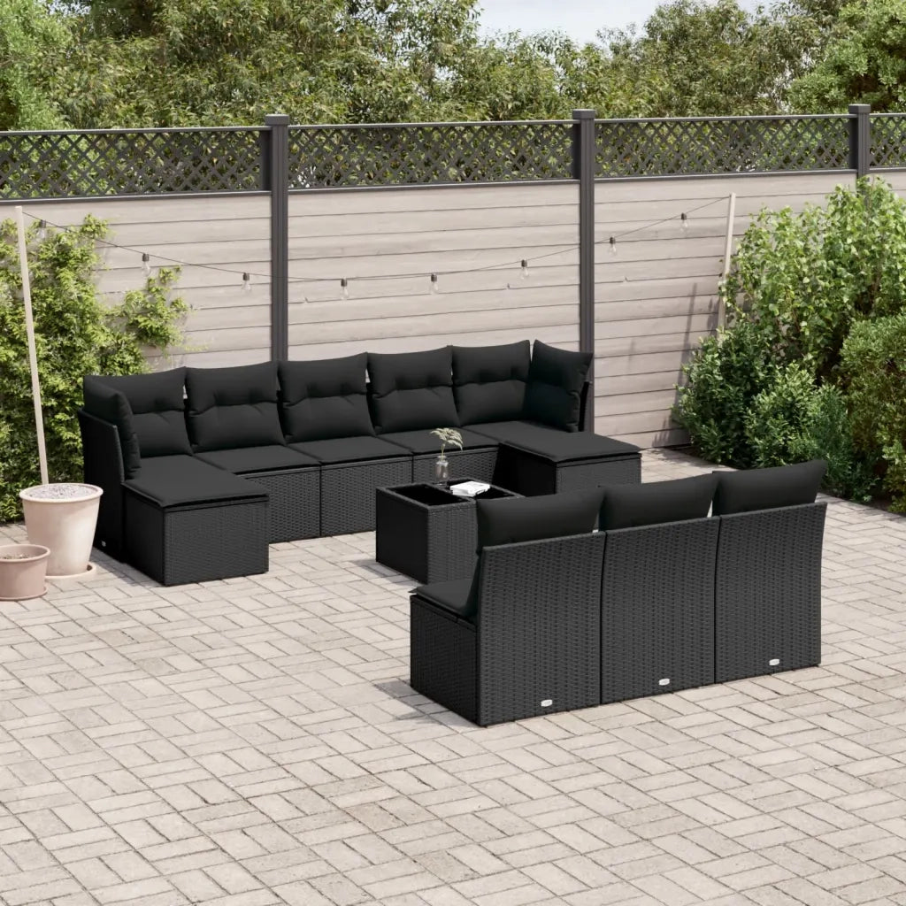 Set Divani da Giardino 11 pz con Cuscini in Polyrattan Nerocod mxl 87790