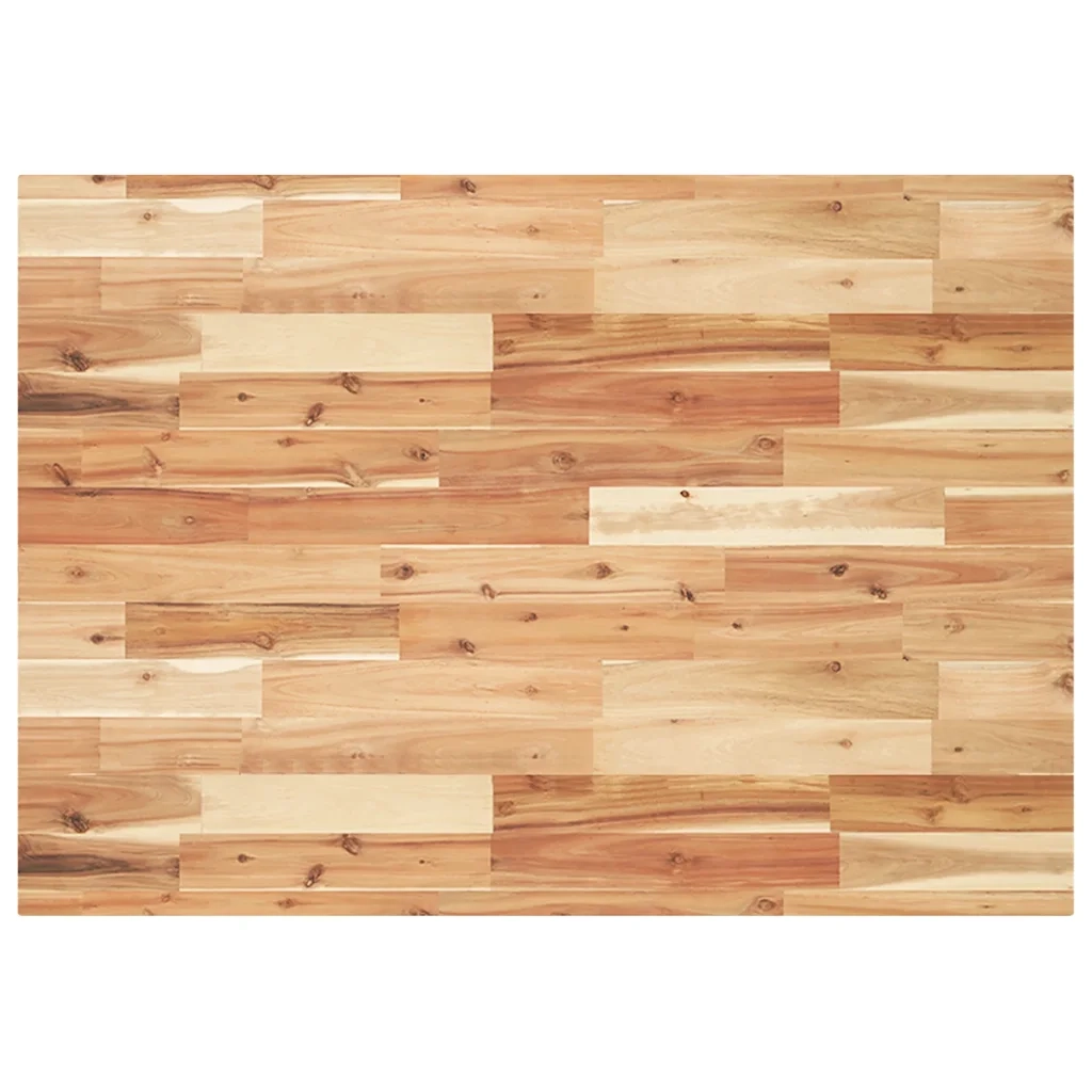 Piano Tavolo Rettangolare 100x70x4cm Legno Massello di Acacia