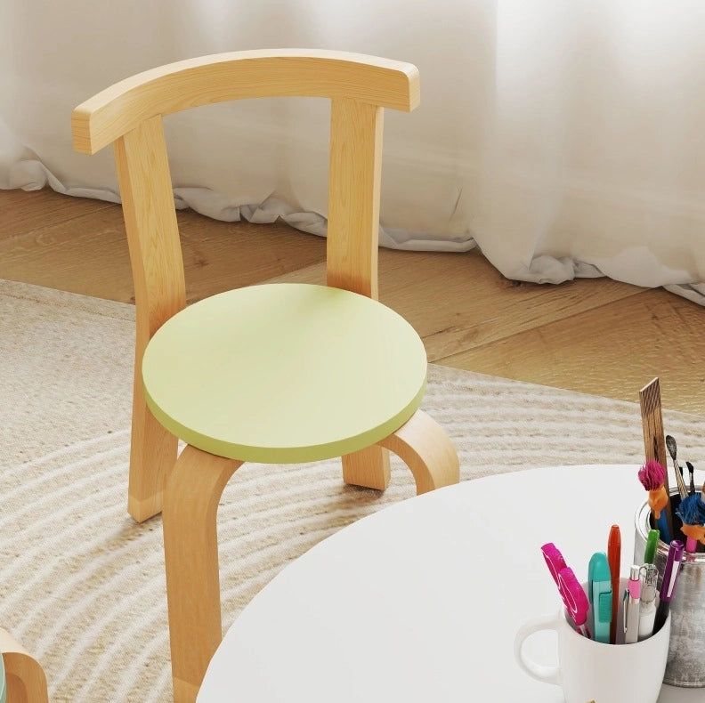 Set tavolo e sedie per bambini 60x60x50 cm in legno multicolore 5 pezzi