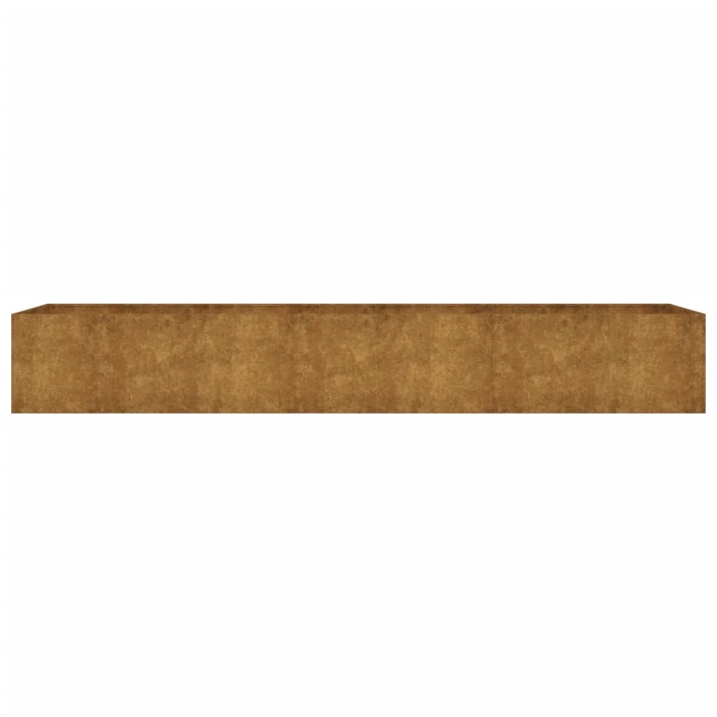 Vassoio per fioriera aiuola rialzata piante fiori terrazzo giardino giardino 280 x 80 x 40 cm acciaio corten marrone 02_0039421
