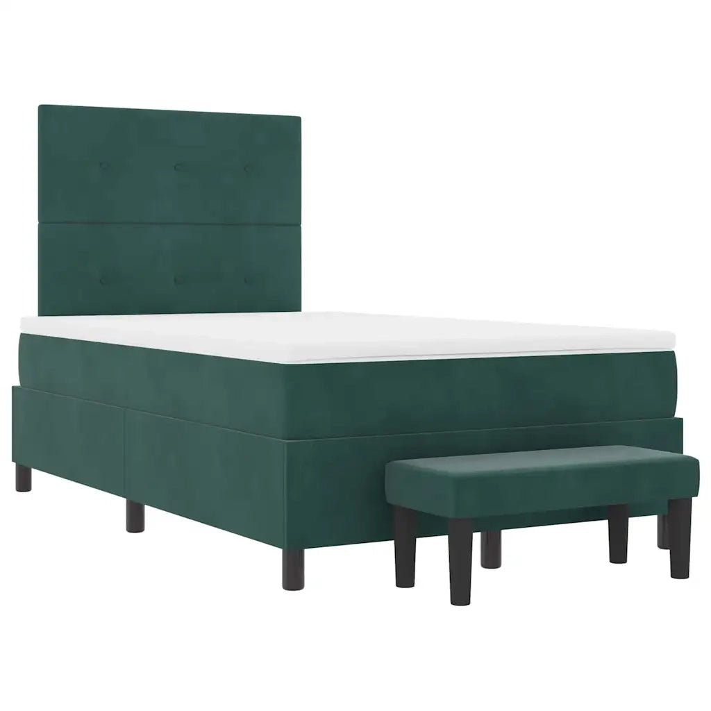 Letto a molle con testiera Verde Scuro 120 x 200 cm Velluto 3344507