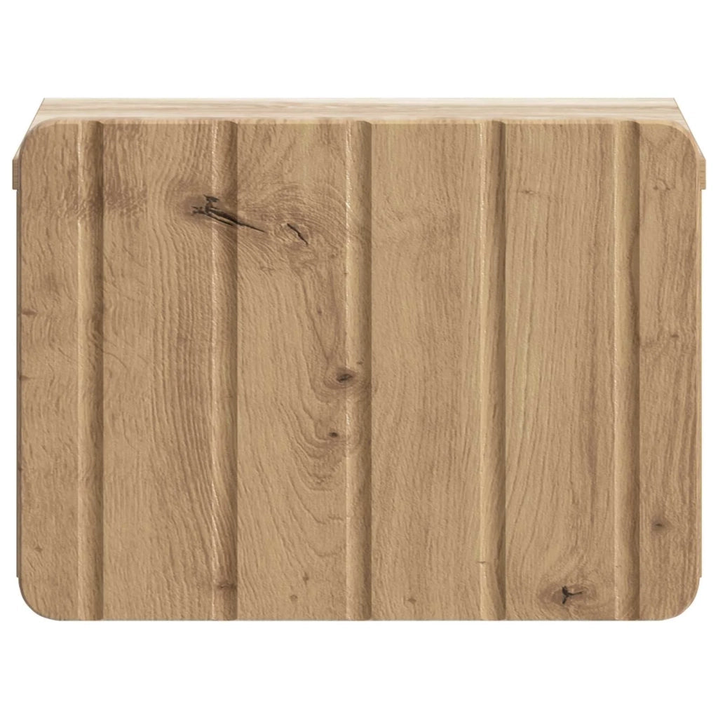 Mobiletto da notte a muro Rovere Artigianale 33 x 34,5 x 24 cm 898273