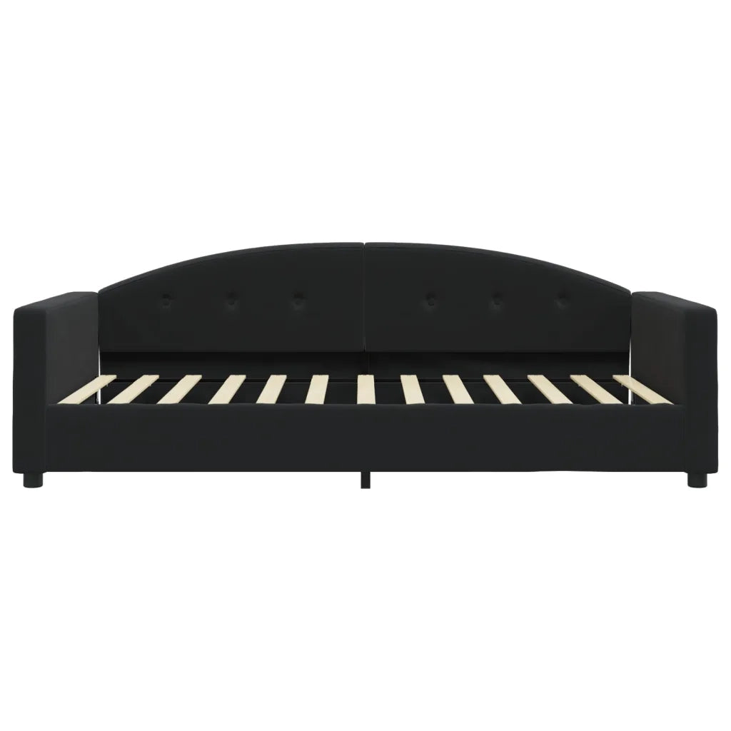 Letto da Giorno Nero 100x200 cm in Velluto