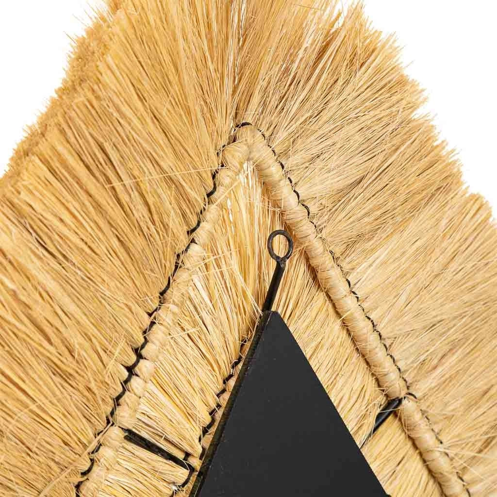 Specchio in fibra naturale marrone 62x80x3h